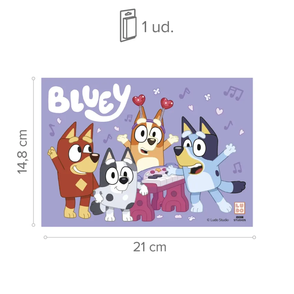 Bluey & Bingo spiselig kakebilde, wafer, A5 - Bilde 3
